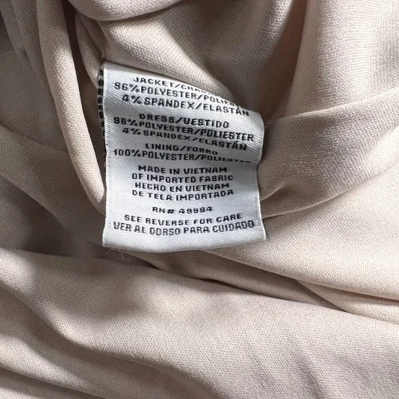 📌R & M Richards Knitted Dress with Attached Open Waterfall Front Cardigan - Picture 11 of 13